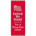Stock Drug Free Ribbons (United We Stand For a Drug Free Land)